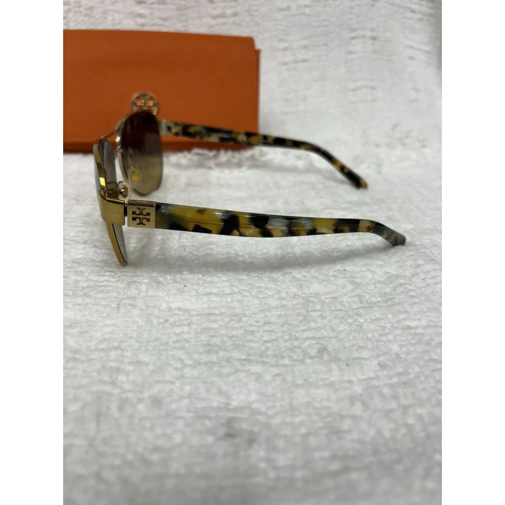 Tory Burch Women's Brown Gold Aviator Sunglasses TY 8051 60 14 140 #34832 - Picture 2 of 6